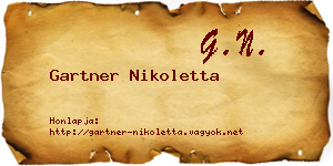 Gartner Nikoletta névjegykártya