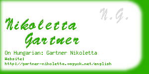 nikoletta gartner business card